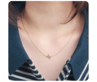 Silver Initial Letter Necklace X SPE-5564